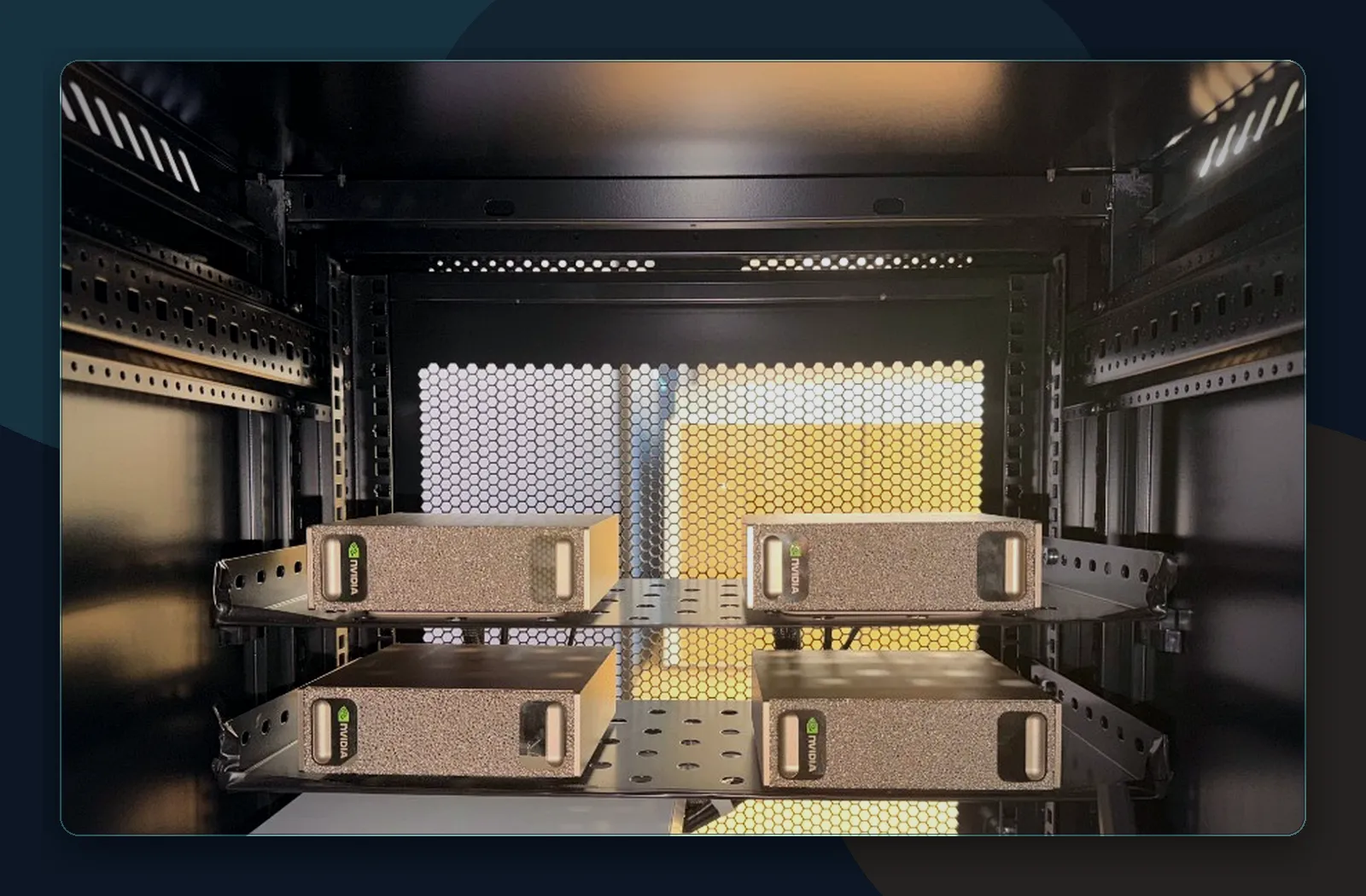 Private AI platform hardware in our production rack
